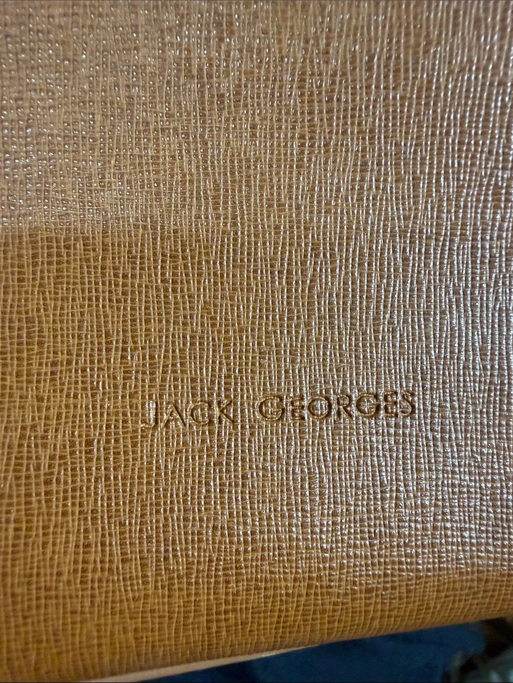 Brown leather Jack Georges Chelsea Alexis business tote